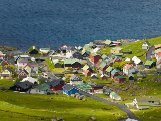 Fondo de pantalla Funningsfjordur Faroe Islands 320x240