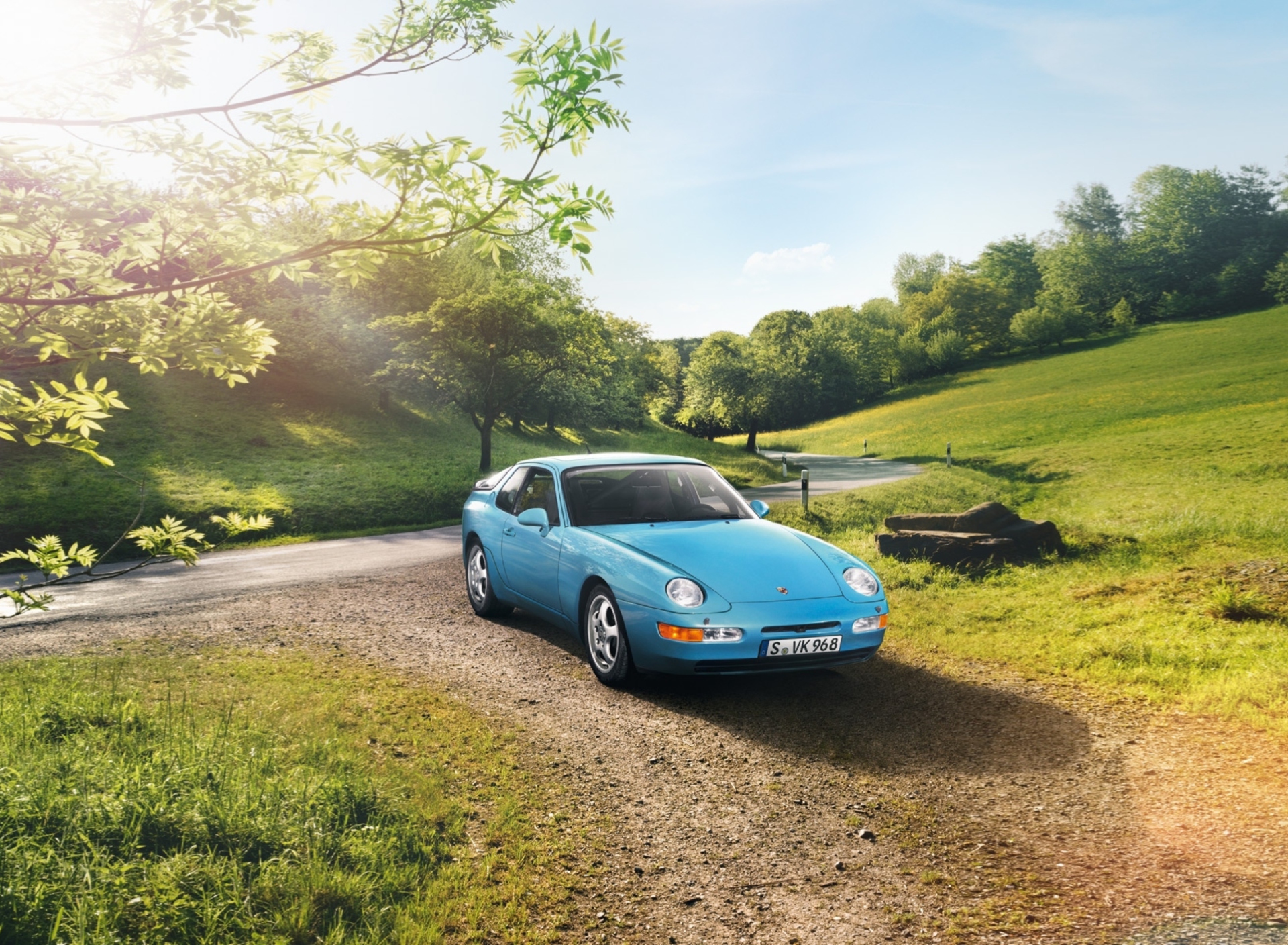 Blue Porsche 968 screenshot #1 1920x1408