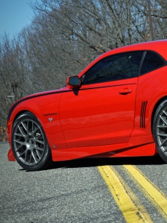 Das Chevrolet Camaro Chevy Red Wallpaper 240x320