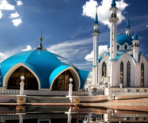 Kul Sharif Mosque in Kazan wallpaper 480x400