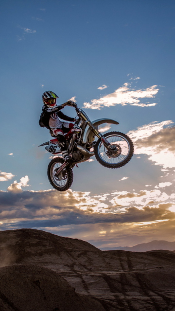 Das Motorcycle Jump Wallpaper 360x640