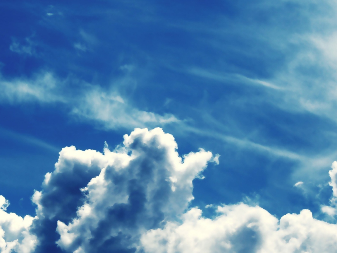Screenshot №1 pro téma Blue Sky With Clouds 1152x864