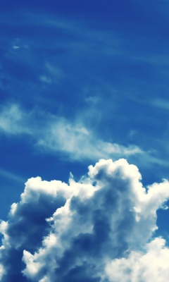 Blue Sky With Clouds screenshot #1 240x400