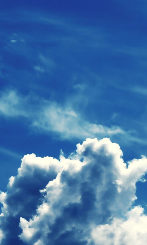 Screenshot №1 pro téma Blue Sky With Clouds 480x800