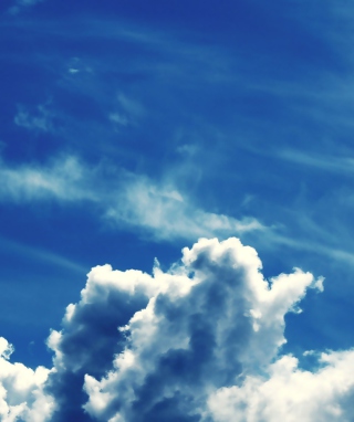 Blue Sky With Clouds papel de parede para celular para Nokia Asha 305