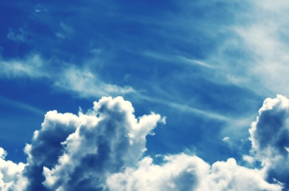 Blue Sky With Clouds - Fondos de pantalla gratis para Nokia Asha 201