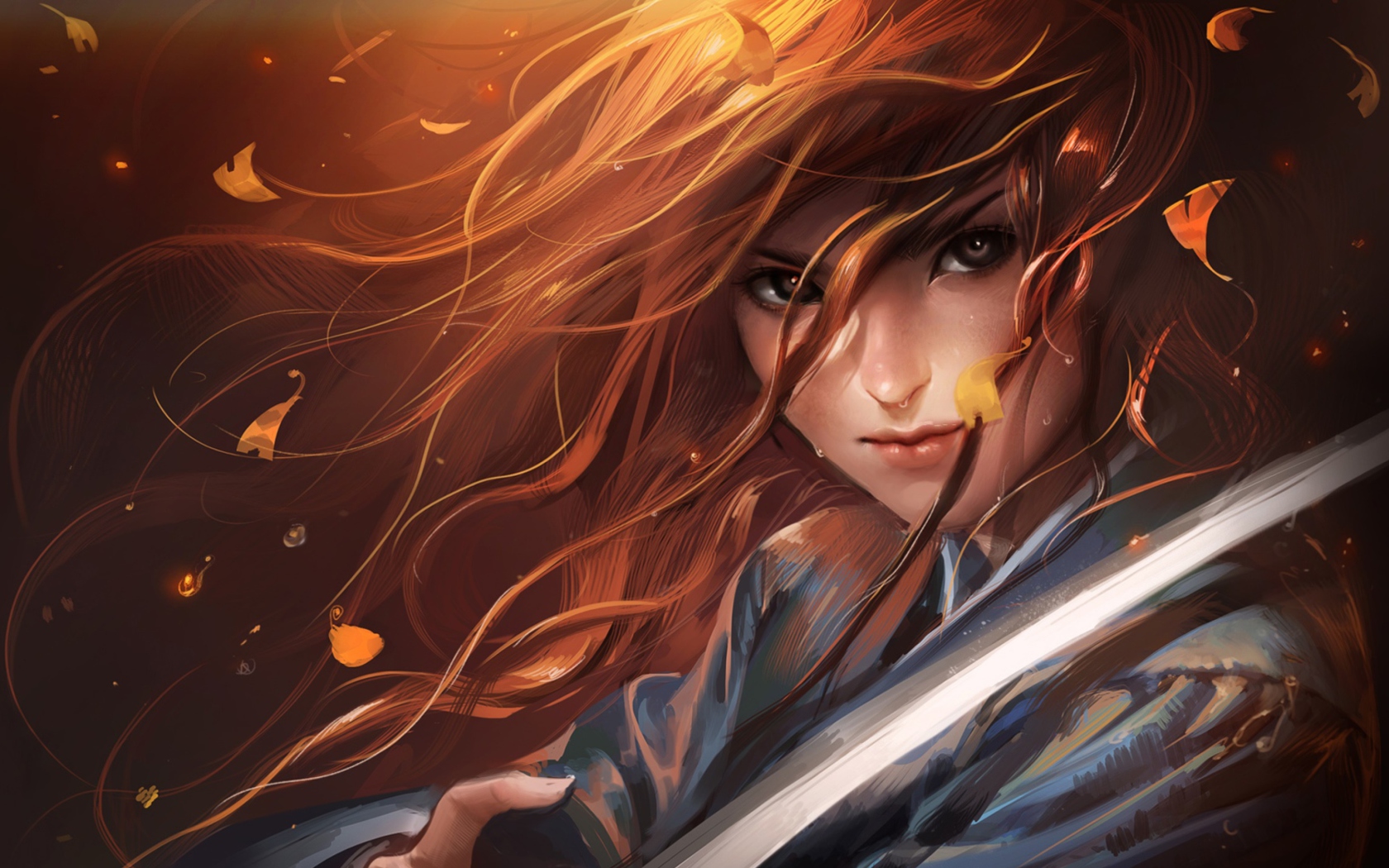 Screenshot №1 pro téma Samurai Girl 1680x1050