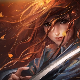 Samurai Girl - Obrázkek zdarma pro iPad 2