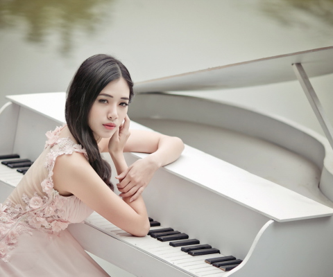 Screenshot №1 pro téma Beautiful Pianist Girl 480x400