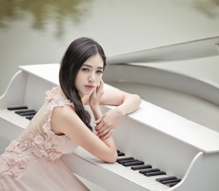 Beautiful Pianist Girl papel de parede para celular para iPad Air