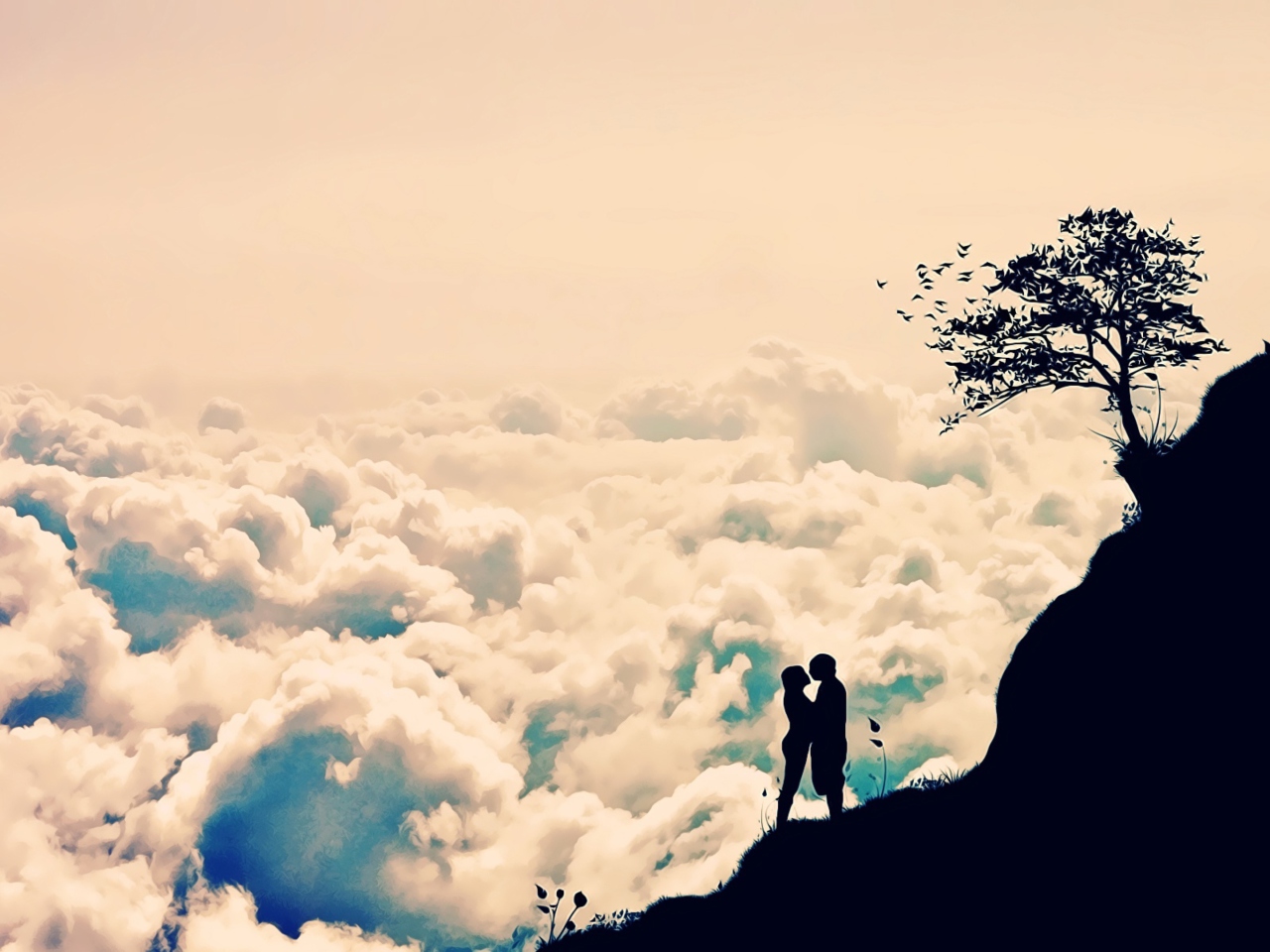 Screenshot №1 pro téma Romance In Clouds 1280x960