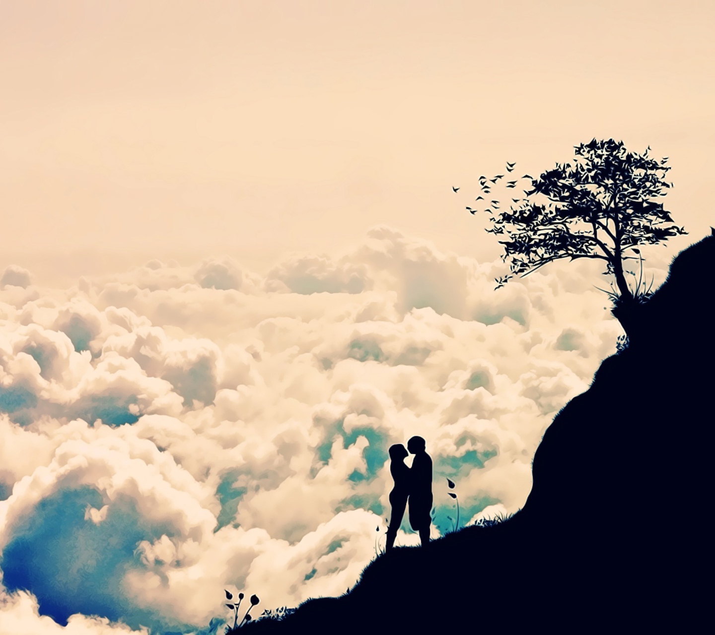 Обои Romance In Clouds 1440x1280