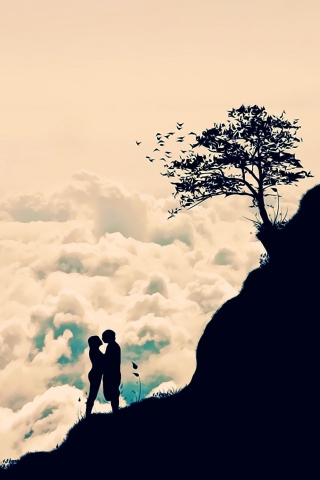 Romance In Clouds wallpaper 320x480