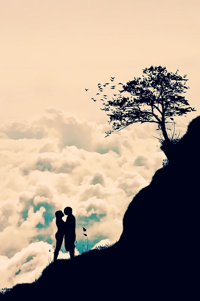 Screenshot №1 pro téma Romance In Clouds 640x960