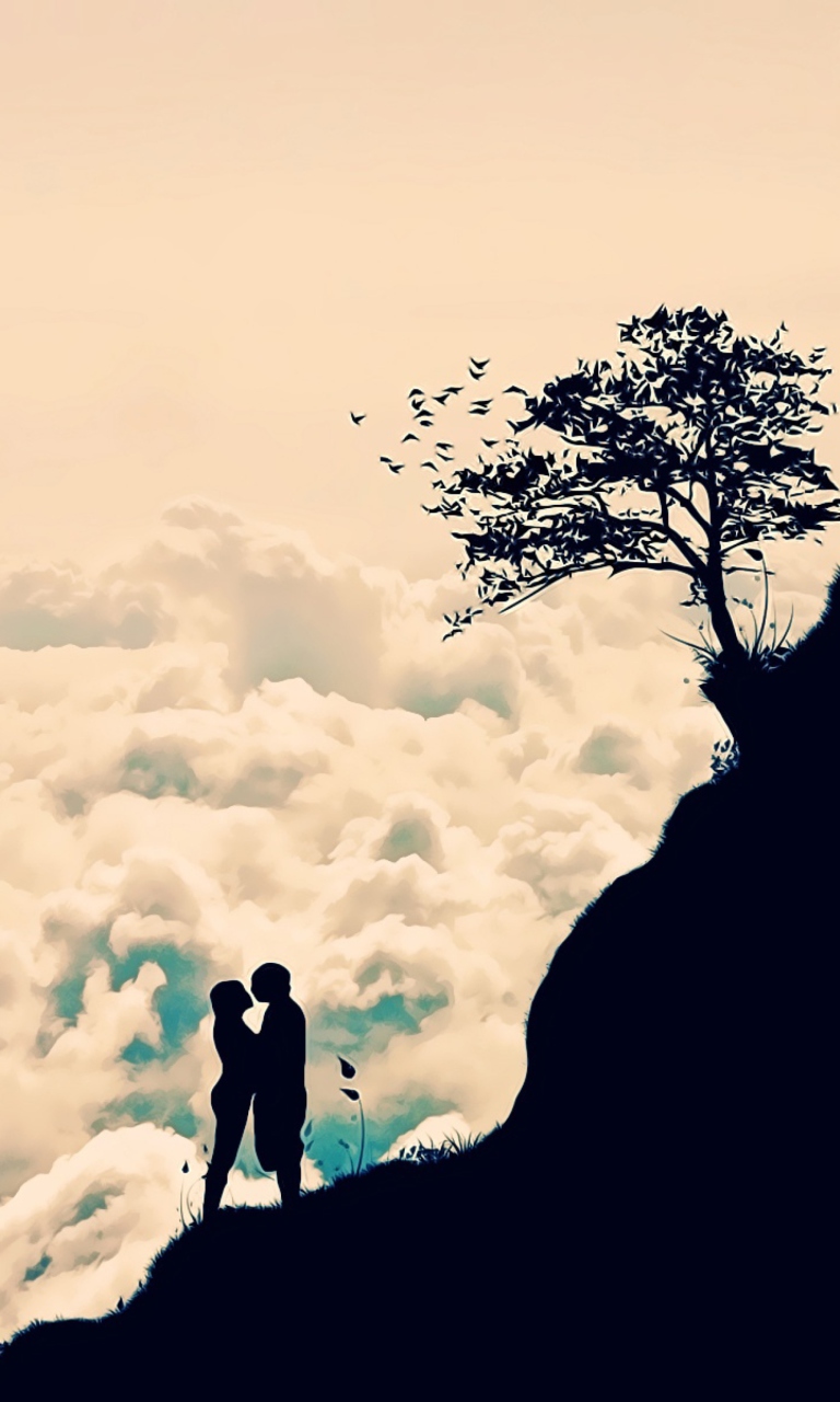 Romance In Clouds wallpaper 768x1280