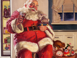 Das Coca Cola Santa Claus Wallpaper 320x240
