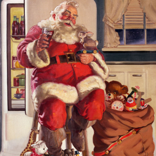 Kostenloses Coca Cola Santa Claus Wallpaper für 208x208
