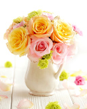 Fondo de pantalla Tender Purity Roses Bouquet 128x160