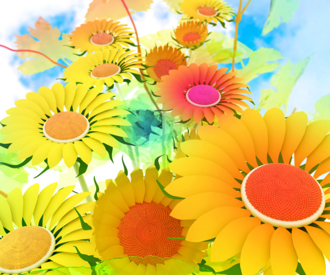 Drawn Daisies screenshot #1 480x400