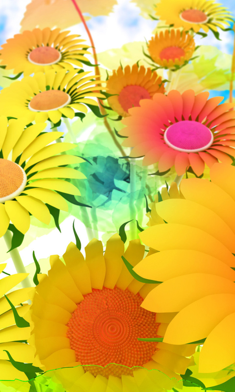 Screenshot №1 pro téma Drawn Daisies 768x1280