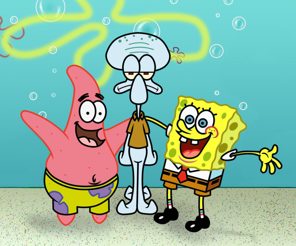 Fondo de pantalla Spongebob Patrick And Squidward 960x800