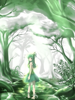 Screenshot №1 pro téma Green Forest Fairy 240x320