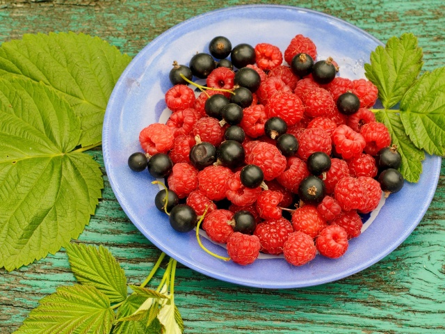 Berries in Plate wallpaper 640x480