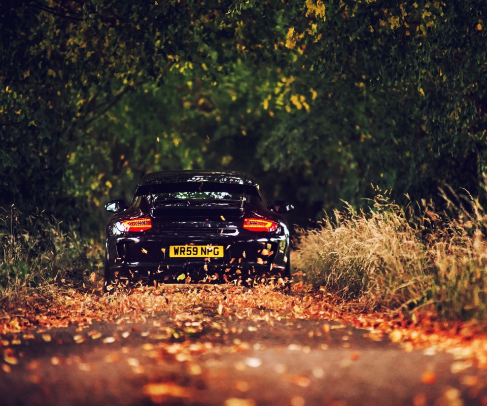 Screenshot №1 pro téma Rainy Autumn Road Drive 960x800