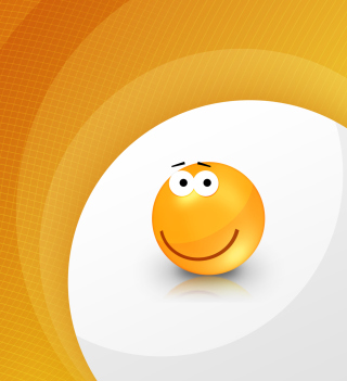 Kostenloses Orange Friendship Smiley Wallpaper für iPad Air
