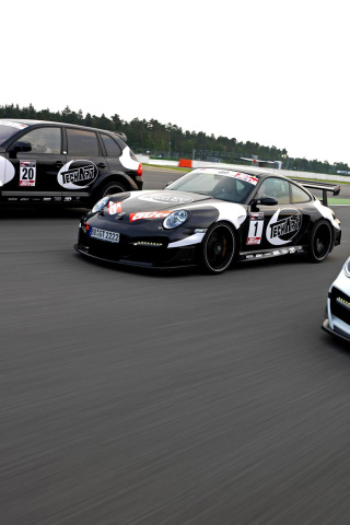 Fondo de pantalla Porsche Racing 320x480