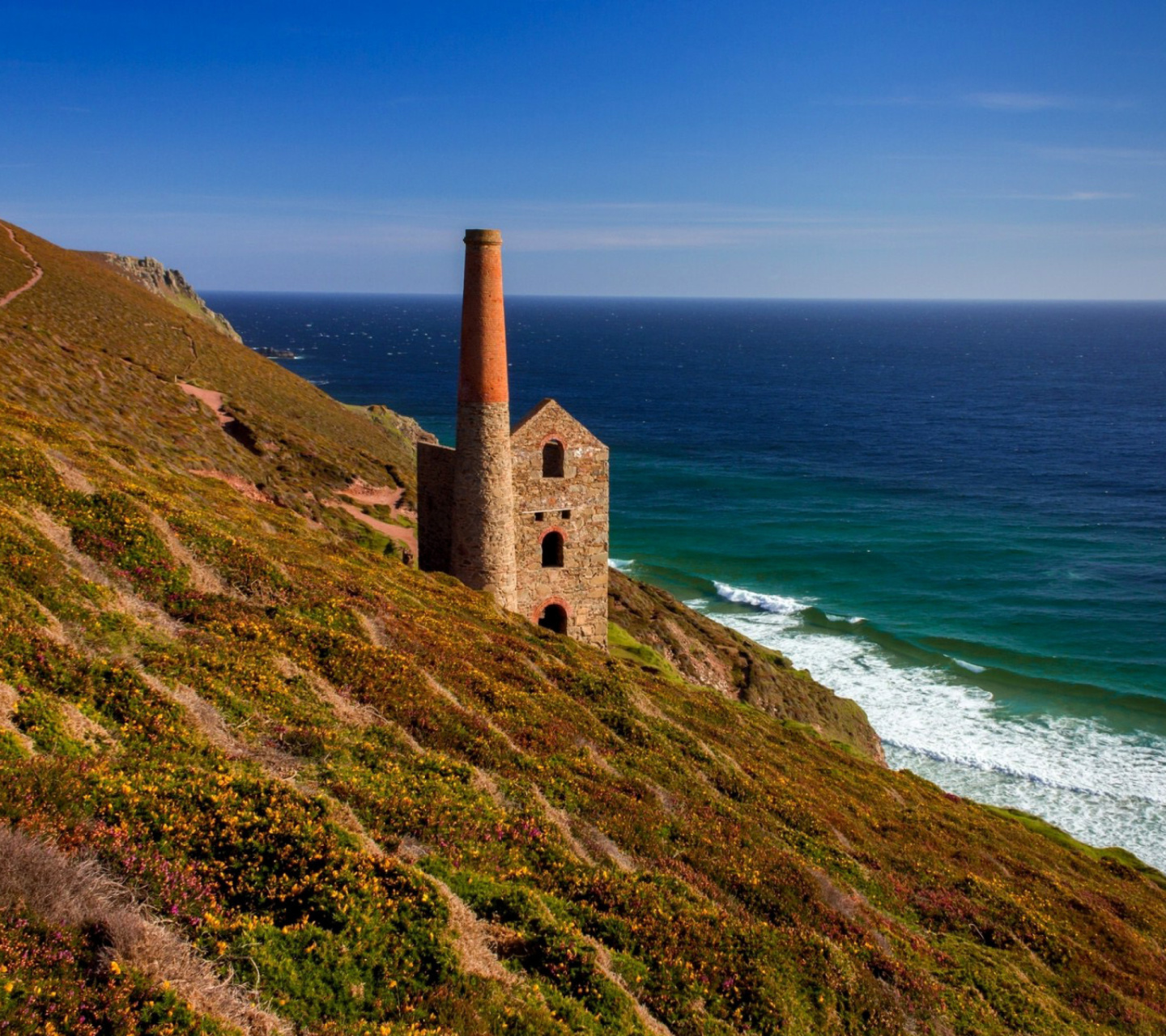 Sfondi Lighthouse in Cornwall 1440x1280