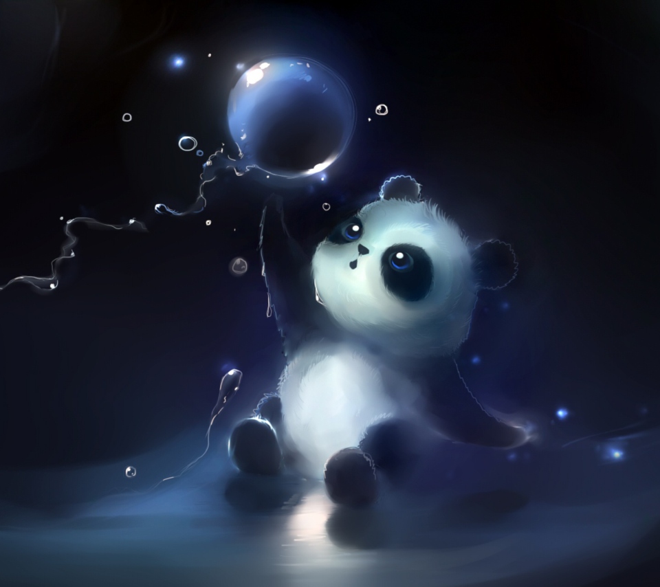 Screenshot №1 pro téma Cute Little Panda With Balloon 960x854