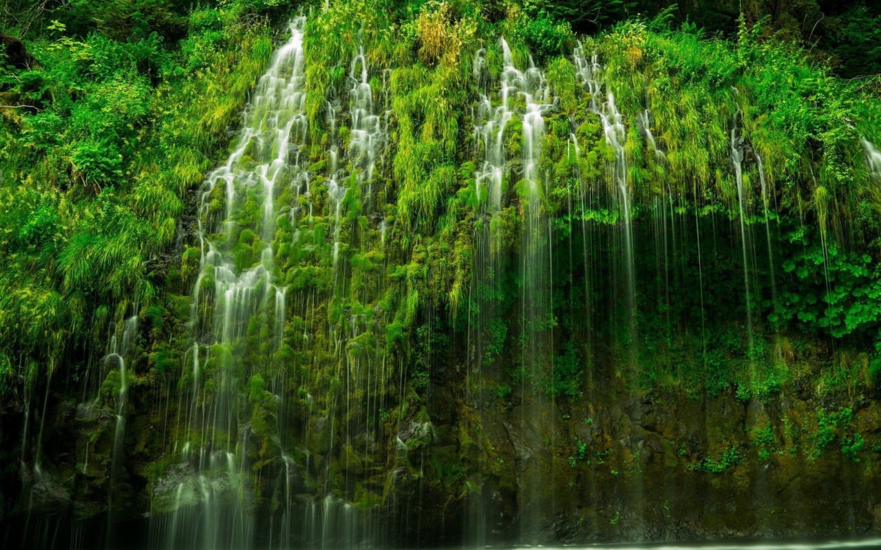 Das Waterfll in National Park Wallpaper 1280x800