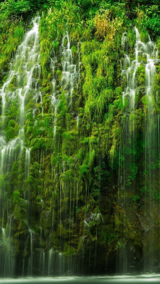 Das Waterfll in National Park Wallpaper 640x1136
