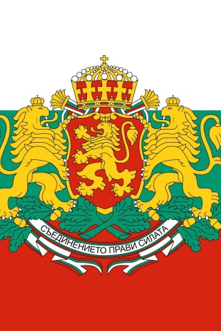 Bulgaria Gerb and Flag wallpaper 320x480