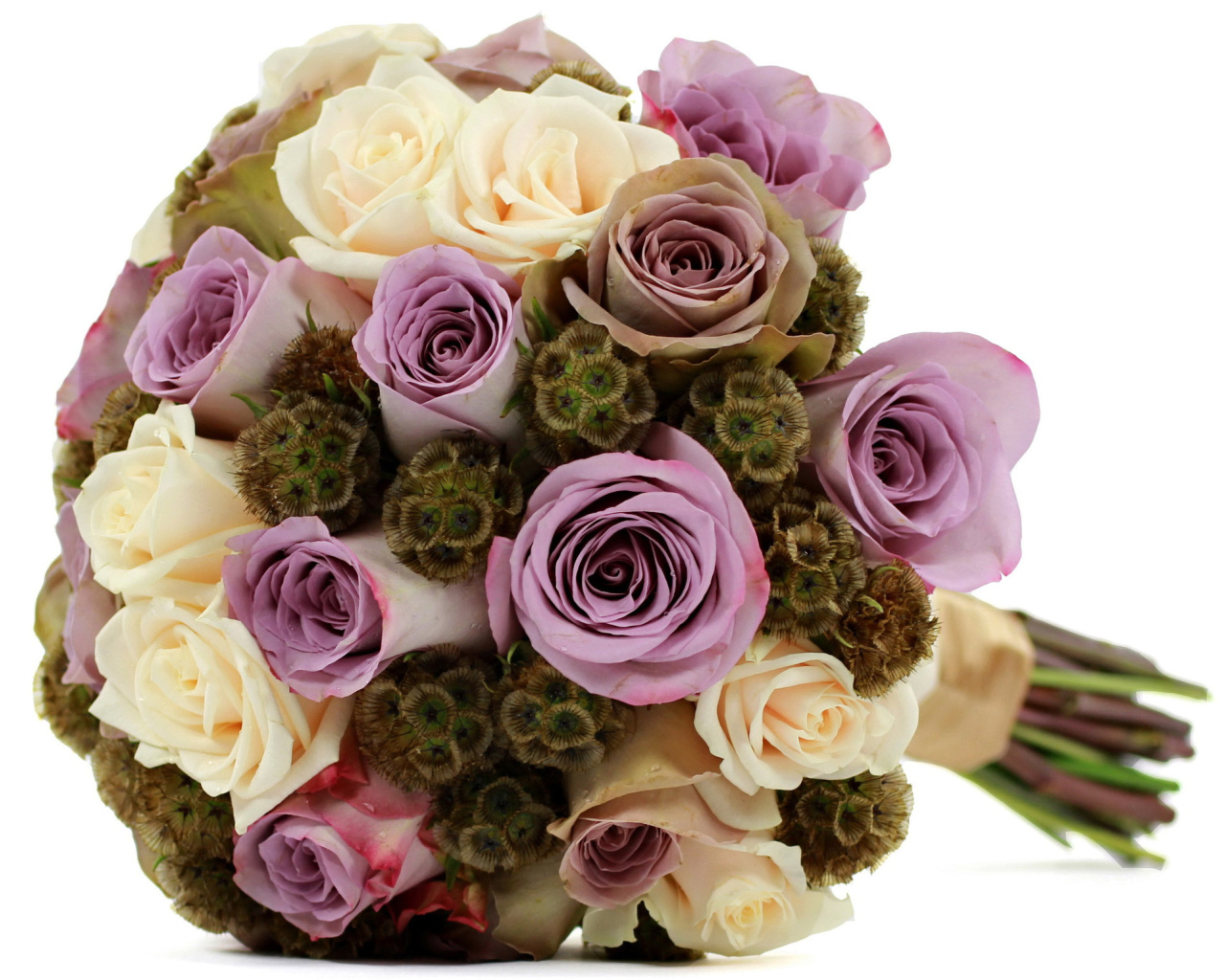 Screenshot №1 pro téma Bouquet with lilac roses 1280x1024