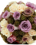 Screenshot №1 pro téma Bouquet with lilac roses 128x160