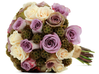Screenshot №1 pro téma Bouquet with lilac roses 320x240