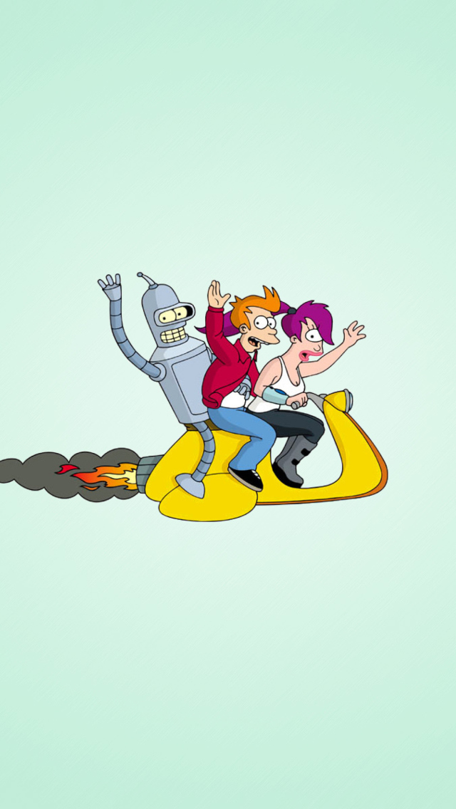 Fondo de pantalla Futurama 640x1136