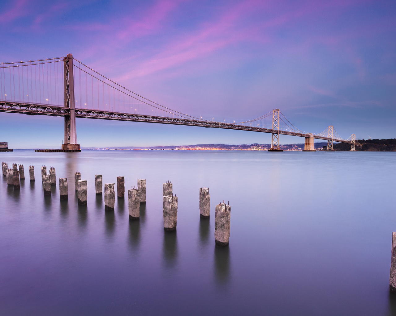 Das San Francisco Bay Bridge Wallpaper 1280x1024
