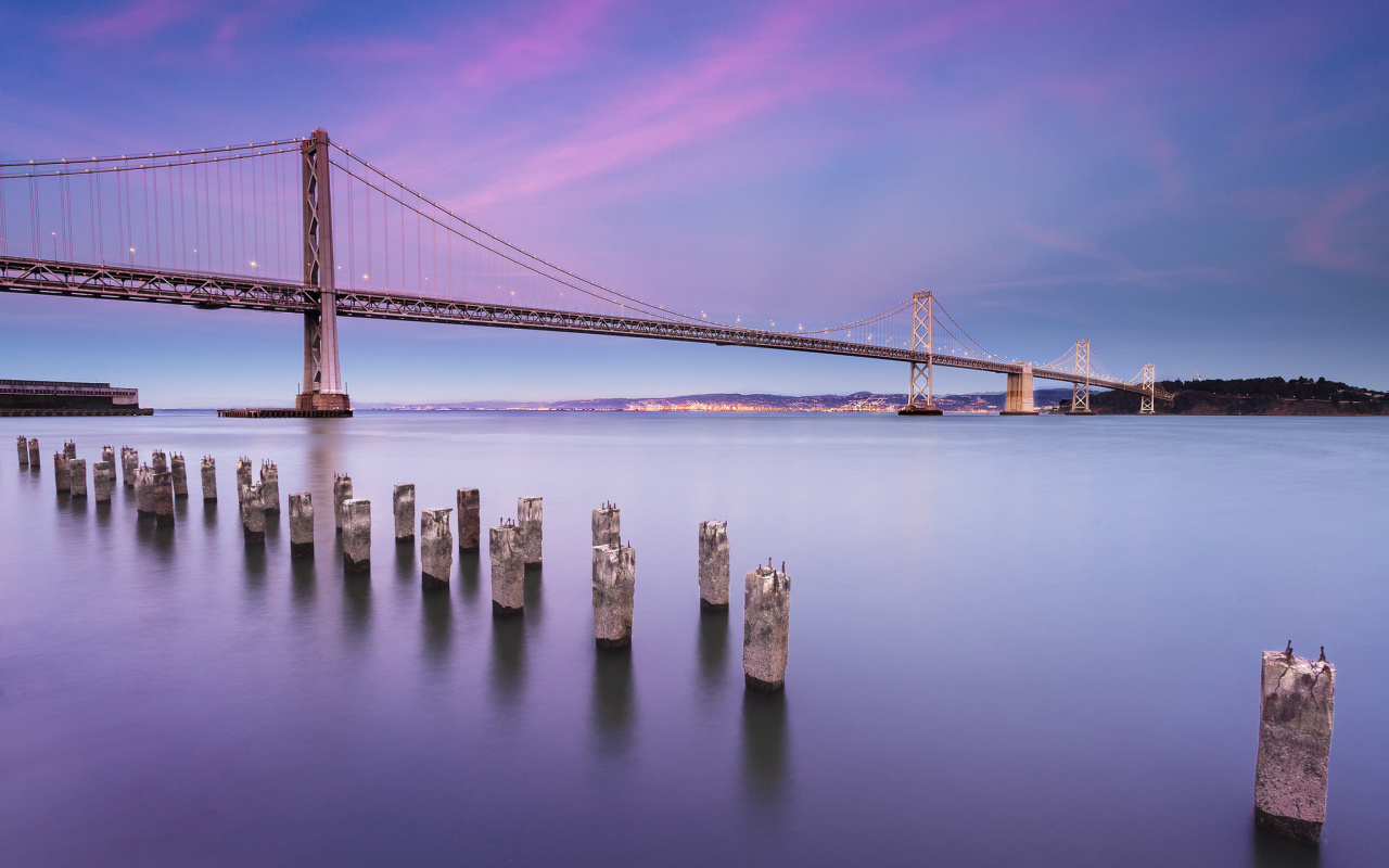 Das San Francisco Bay Bridge Wallpaper 1280x800