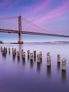 Das San Francisco Bay Bridge Wallpaper 240x320