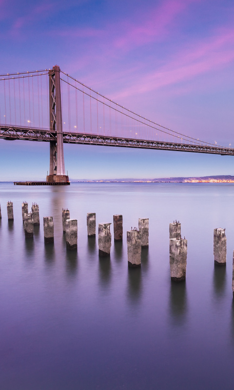 San Francisco Bay Bridge wallpaper 480x800