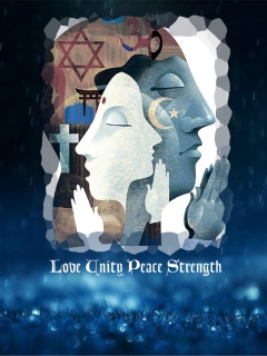 Screenshot №1 pro téma Love Unity Peace Strength 240x320