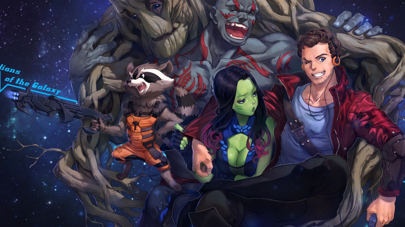 Sfondi Strange Tales with Gamora and Drax the Destroyer 1600x900