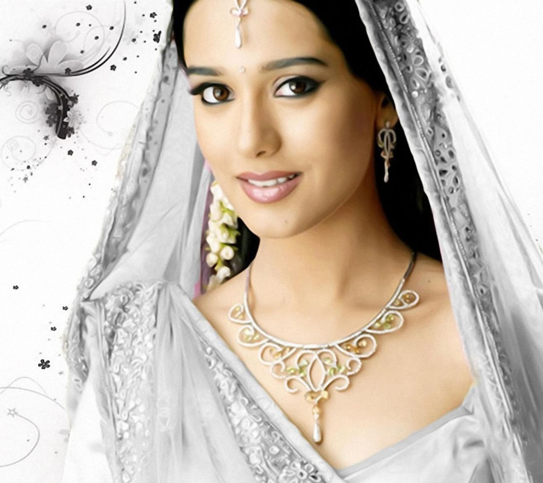 Screenshot №1 pro téma Amrita Rao In White Saree 1080x960