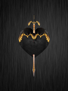 Das Sword In Heart Wallpaper 240x320
