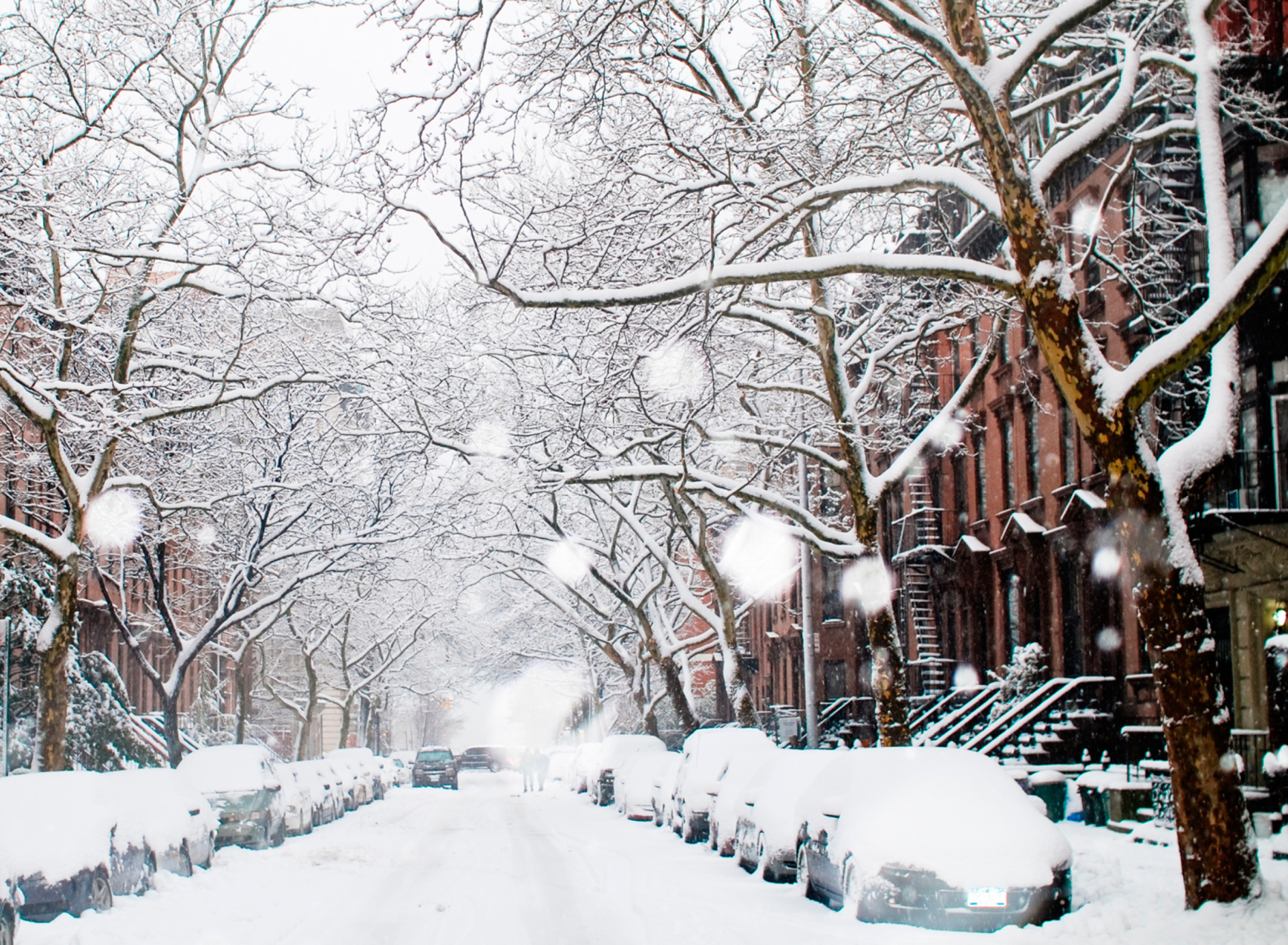 Screenshot №1 pro téma Winter On New York Streets 1920x1408