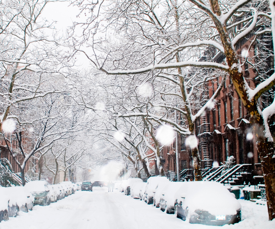 Screenshot №1 pro téma Winter On New York Streets 960x800