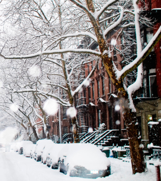 Kostenloses Winter On New York Streets Wallpaper für iPad mini